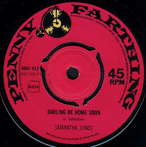 Samantha Jones – My Way (Comme D'Habitude) / Darling Be Home Soon (1970) – Hoes
