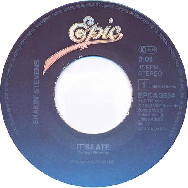 Shakin' Stevens – It's Late (1983) – Foto 2