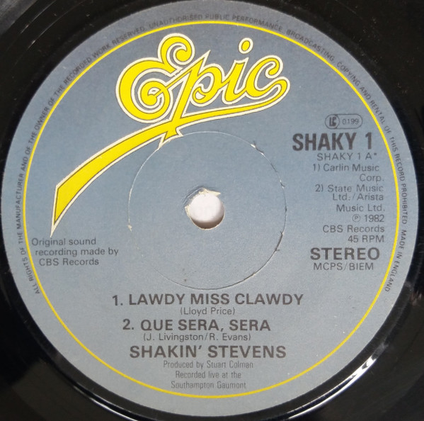Shakin' Stevens – Special Edition EP (1982) – Foto 2