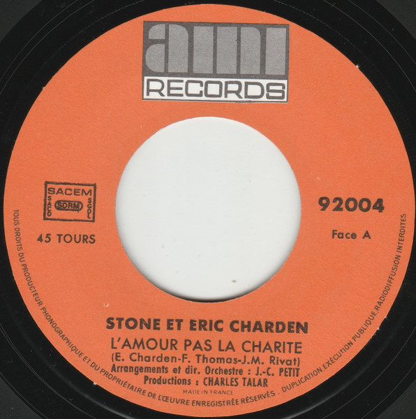 Stone Et Eric Charden – L'amour Pas La Charité... (1973) – Foto 2