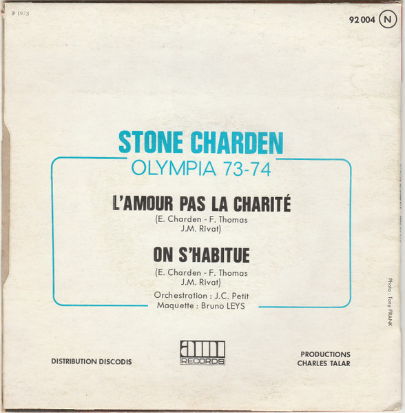 Stone Et Eric Charden – L'amour Pas La Charité... (1973) – Foto 3