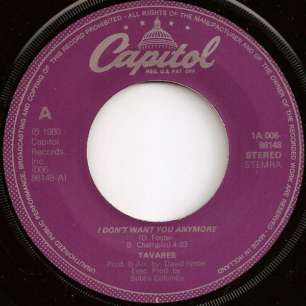 Tavares – I Don't Want You Anymore (1980) – Foto 2
