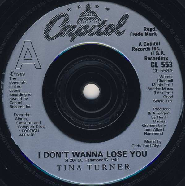 Tina Turner – I Don't Wanna Lose You (1989) – Foto 2