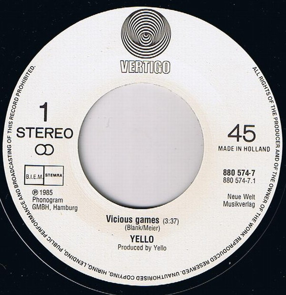 Yello – Vicious Games (1985) – Foto 2