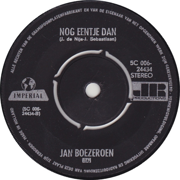 Jan Boezeroen – Ze Zeggen... (1971) – Hoes