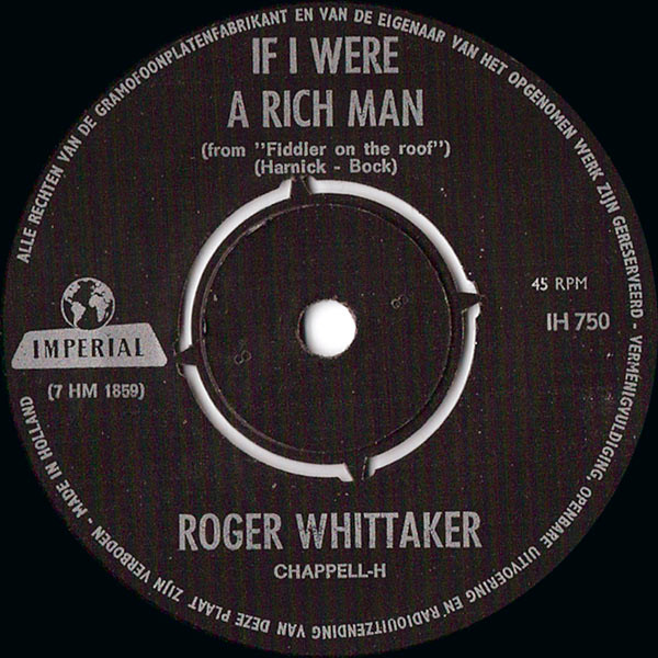 Roger Whittaker – If  I Were A Rich Man (1967) – Hoes