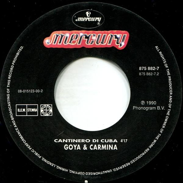 Goya & Carmina – Original - Mas Que Nada - Agua de Beber - Voce Abusou (1990) – Hoes