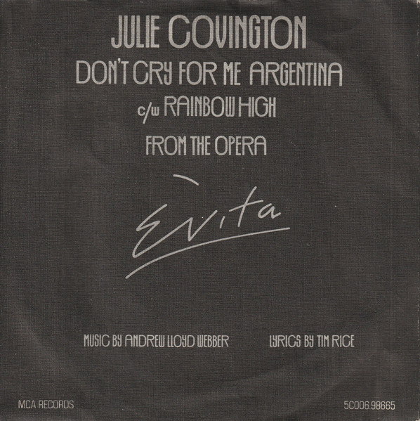 Julie Covington – Don't Cry For Me Argentina (1977) – Hoes