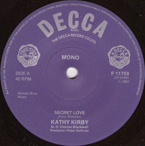 Kathy Kirby – Secret Love (1982) – Hoes