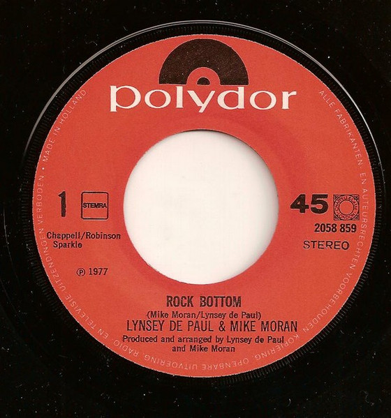 Lynsey De Paul – Rock Bottom (1977) – Hoes