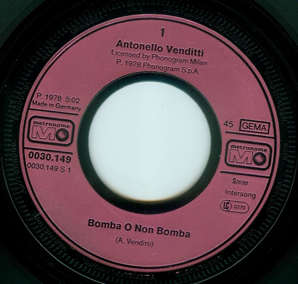 Antonello Venditti – Bomba O Non Bomba (1978) – Hoes