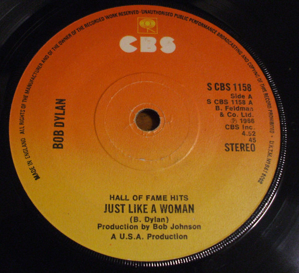 Bob Dylan – Just Like A Woman / I Want You (1979) – Hoes