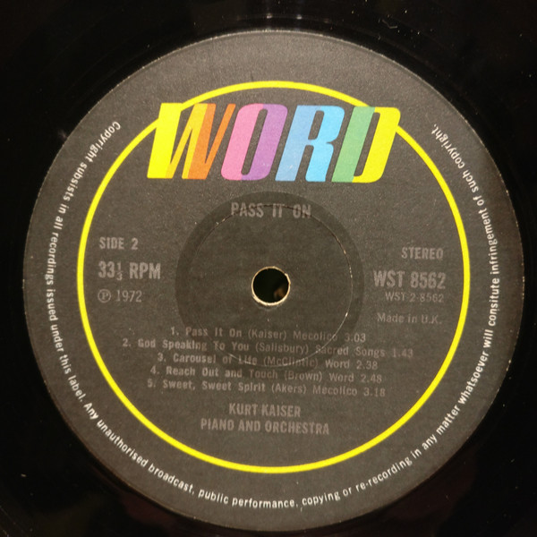 Kurt Kaiser – Pass It On (1972) – Foto 1