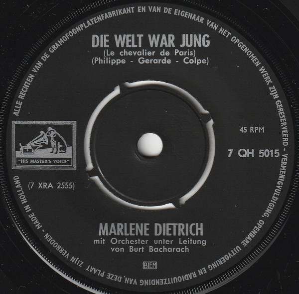 Marlene Dietrich – Sag Mir Wo Die Blumen Sind / Die Welt War Jung (1962) – Hoes