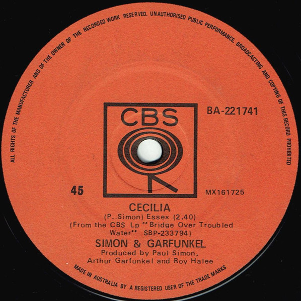 Simon & Garfunkel – Cecilia / The Only Living Boy In New York (1970) – Hoes