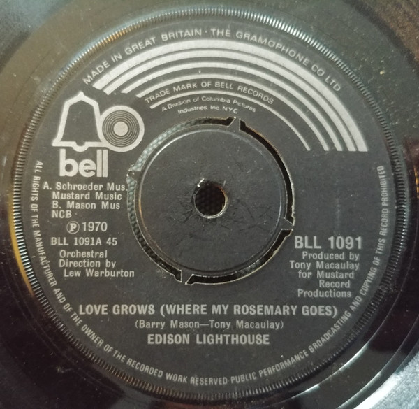 Edison Lighthouse – Love Grows (Where My Rosemary Goes) (1970) – Hoes