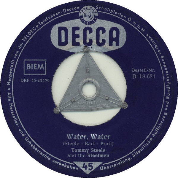Tommy Steele And The Steelmen – Water, Water (1957) – Hoes