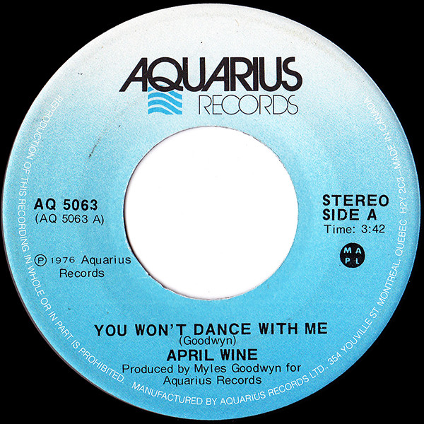 April Wine – You Won't Dance With Me (1976) – Hoes
