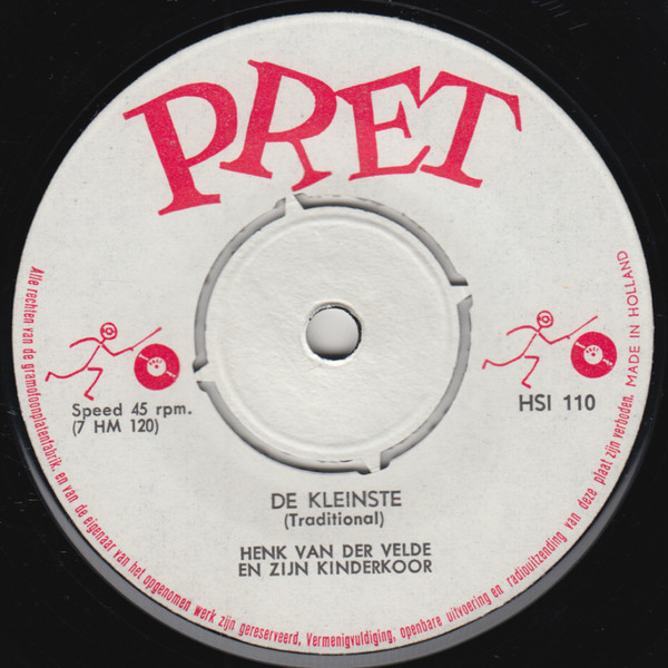 Henk van der Velde – Het Roosje / De Kleinste (1963) – Hoes