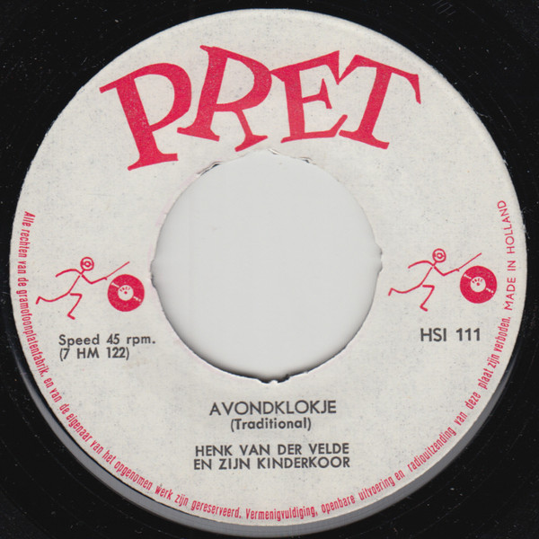 Henk van der Velde – Het Scheepje / Avondklokje (1963) – Hoes
