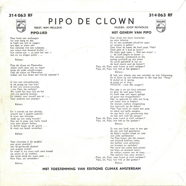 Pipo De Clown – Het Pipo-Lied (1963) – Foto 3