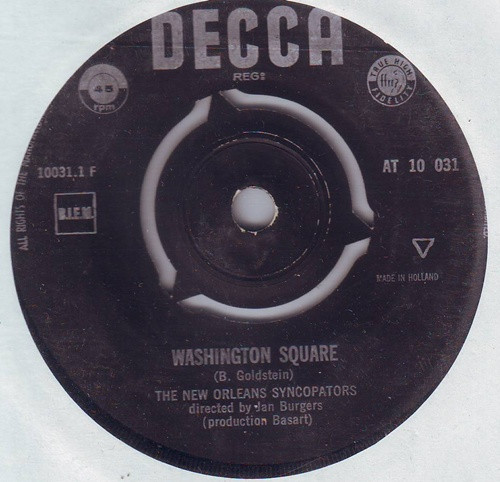 The New Orleans Syncopators – Washington Square / Wine & Whiskey (1963) – Hoes