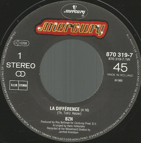 BZN – La Différence (1988) – Foto 2