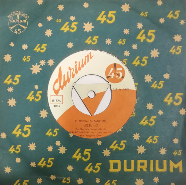 Marino Marini Ed Il Suo Quartetto – Nessuno / Per Tutta La Vita (1959) – Hoes