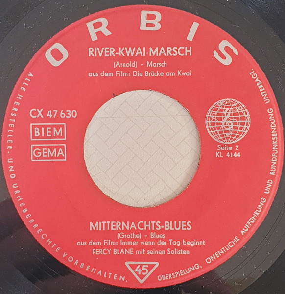 The Percy Blane Band – In The Mood / American Petrol / River-Kwai•Marsch / Mitternachts-Blues – Hoes