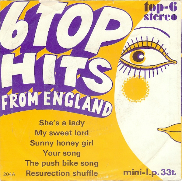 Various – 6 Top Hits From England (1971) – Hoes