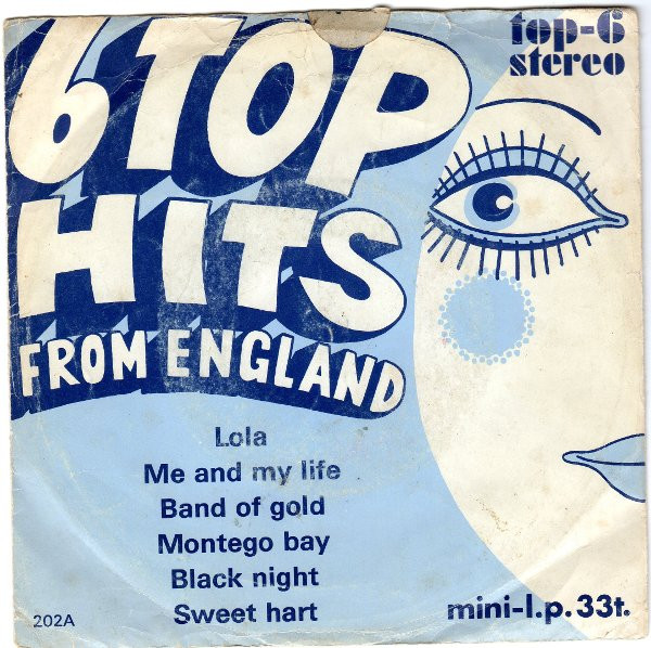 Various – 6 Top Hits From England (1970) – Hoes