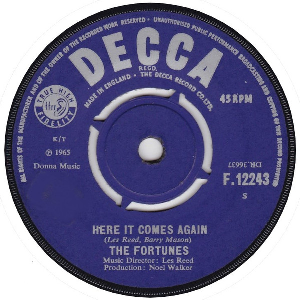 The Fortunes – Here It Comes Again (1965) – Hoes