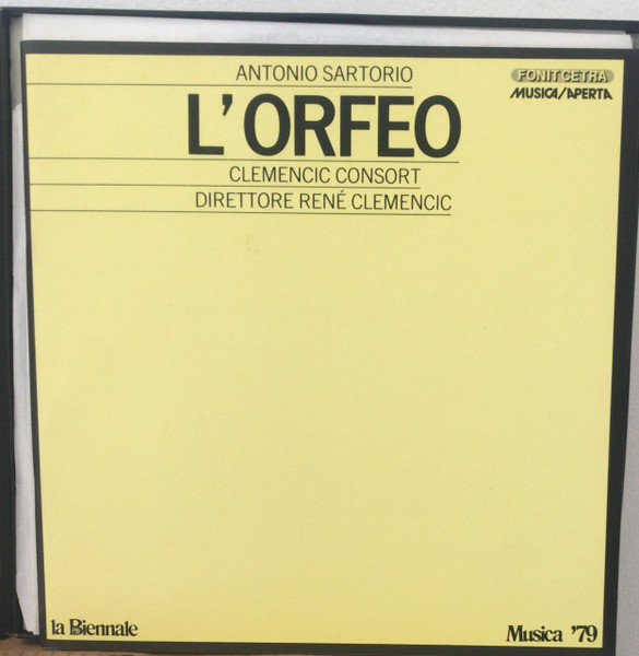 Antonio Sartorio – L' Orfeo (1980) – Hoes
