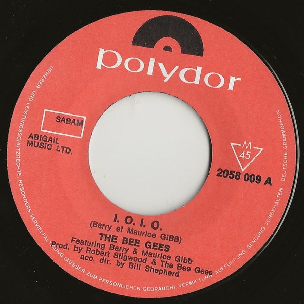 Bee Gees – I. O. I. O. (1970) – Hoes