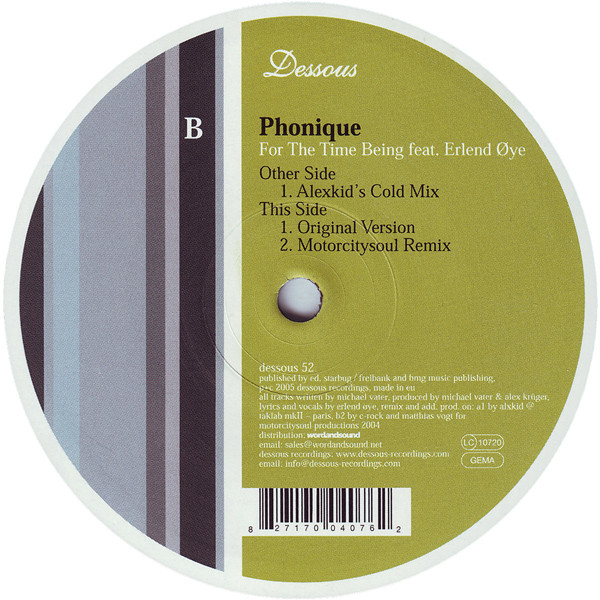 Phonique – For The Time Being (2005) – Hoes