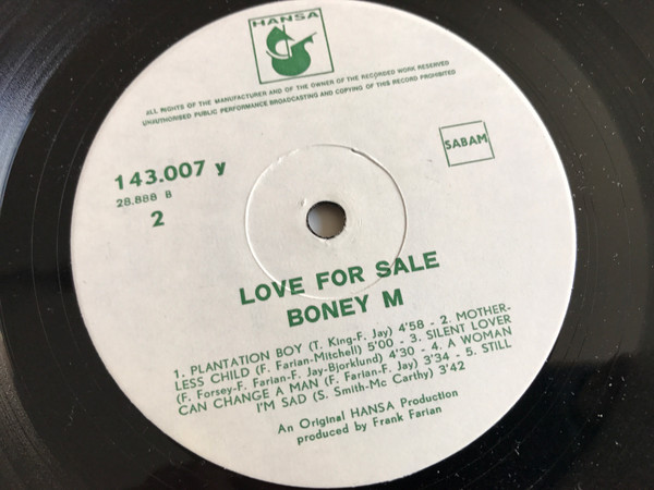 Boney M. – Love For Sale (1977) – Foto 2