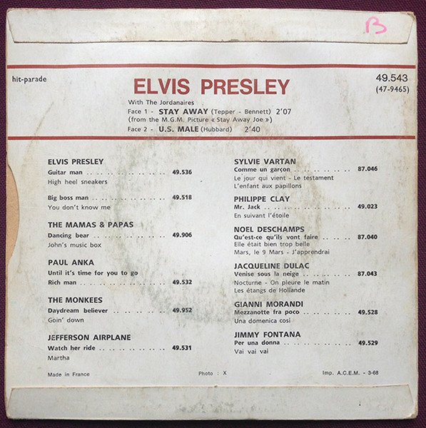 Elvis Presley – Stay Away / U.S. Male (1968) – Foto 3
