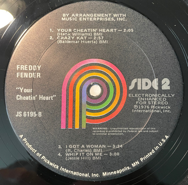 Freddy Fender (2) – Your Cheatin' Heart (1976) – Foto 1