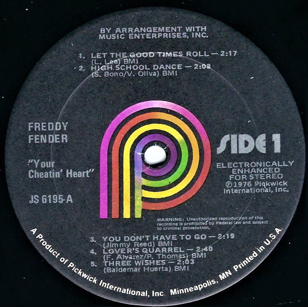 Freddy Fender (2) – Your Cheatin' Heart (1976) – Foto 2