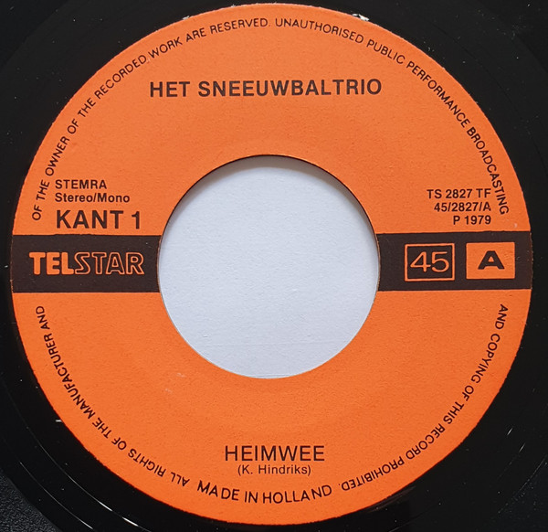 Sneeuwbal Trio – Heimwee – Hoes