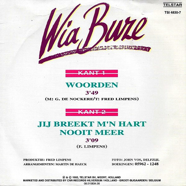 Wia Buze – Woorden (1992) – Foto 1