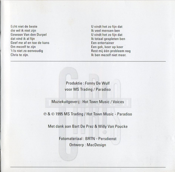 Chris Van den Durpel – Typisch Chris (1995) – Foto 2