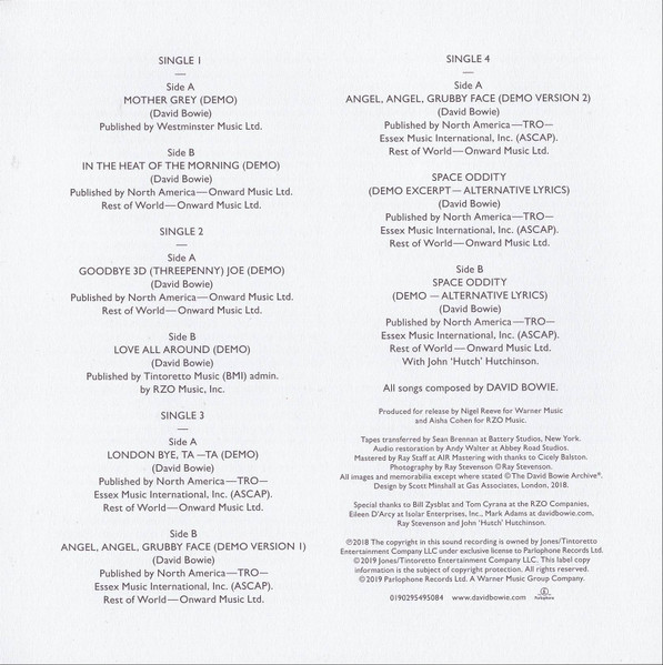 David Bowie – Spying Through A Keyhole (Demos And Unreleased Songs) (2019) – Foto 2