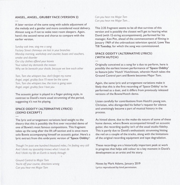 David Bowie – Spying Through A Keyhole (Demos And Unreleased Songs) (2019) – Foto 3