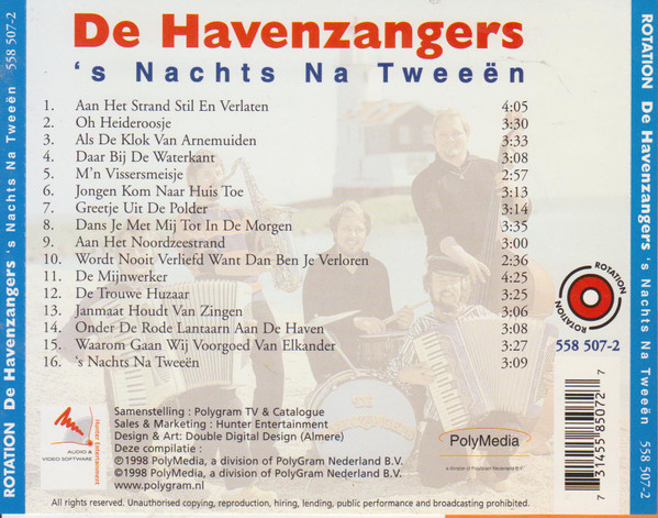 De Havenzangers – 's Nachts Na Tweeen  (1998) – Hoes