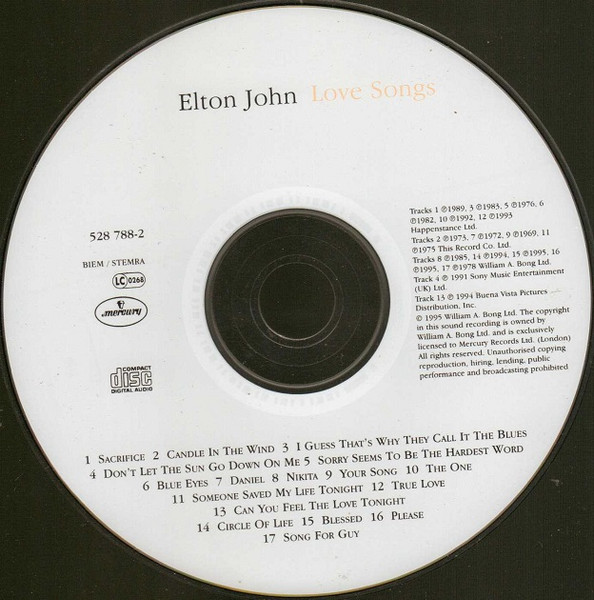Elton John – Love Songs (1995) – Foto 1