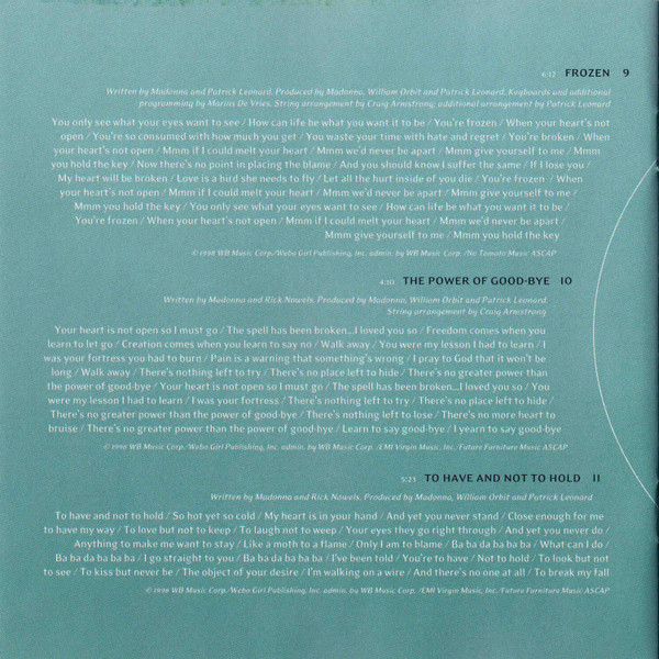 Madonna – Ray Of Light (1998) – Foto 1