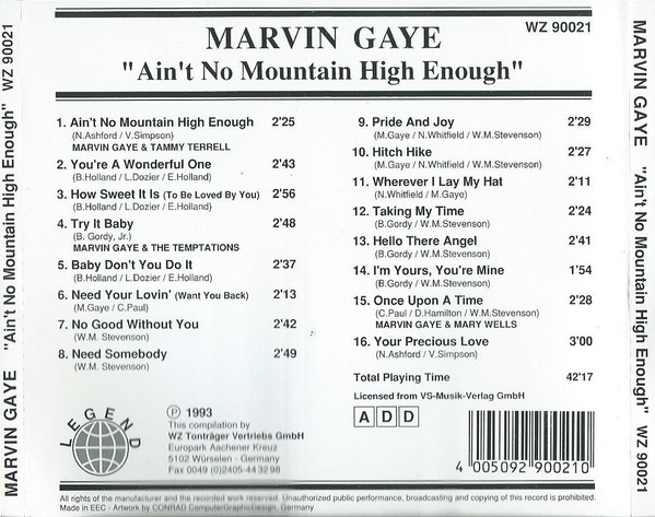 Marvin Gaye – Ain't No Mountain High Enough (1993) – Hoes