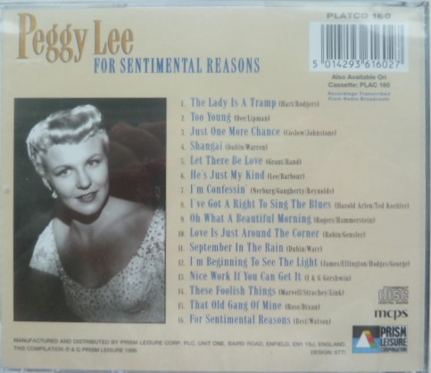 Peggy Lee – For Sentimental Reasons (1996) – Foto 1