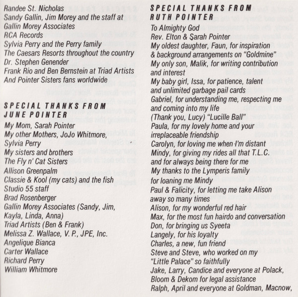 Pointer Sisters – Hot Together (1986) – Foto 1